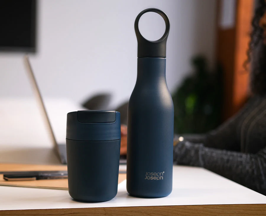 2-piece Blue Travel Mug & Bottle Set - Image 2