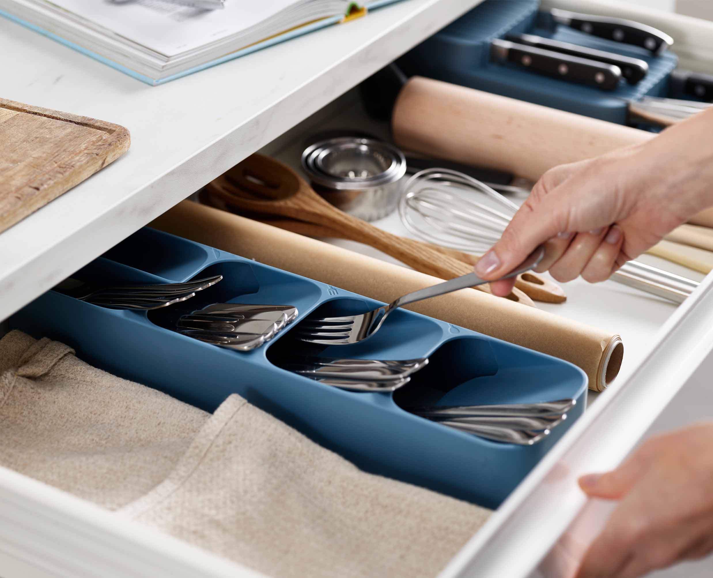 DrawerStore™ Blue Compact Cutlery Organiser - Editions - Image 3